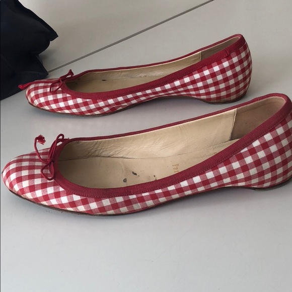 Christian Louboutin gingham red and white flat - Picture 2 of 4